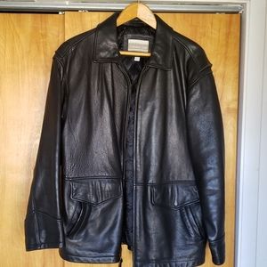 Mens Coldwater Creek leather coat.